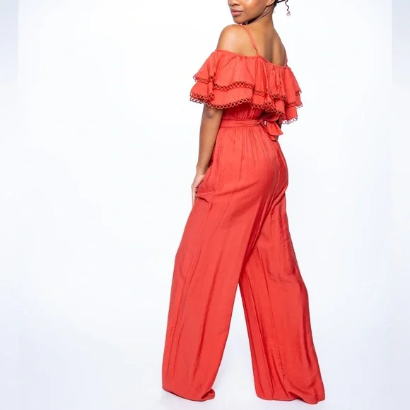NWOT Ruffle Jumpsuit